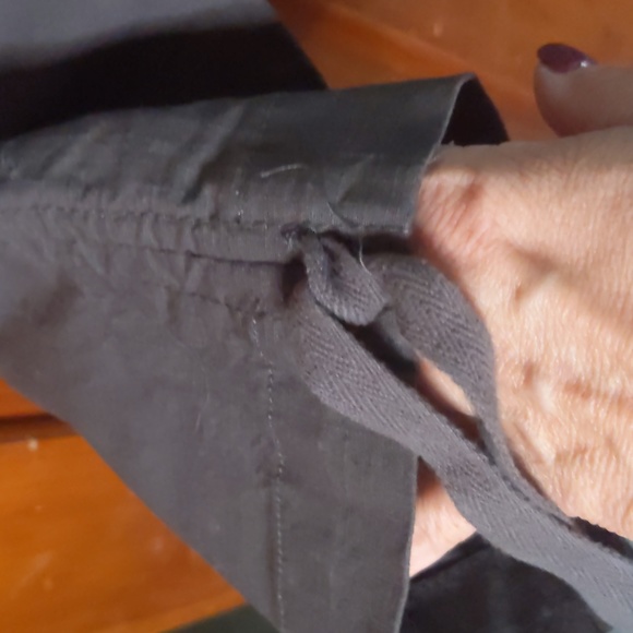 Lady Hathaway Capri pants size 12, drawstring waist zipper/button closure pocket - Picture 5 of 12